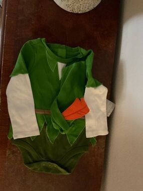 Green Elf-Inspired Baby Costume Bodysuit
